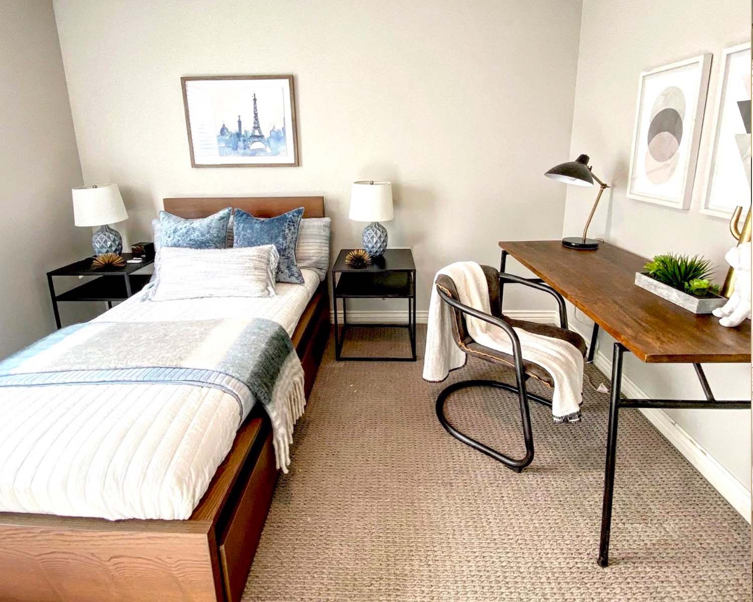 Utah Home Staging Single Bedroom After Image